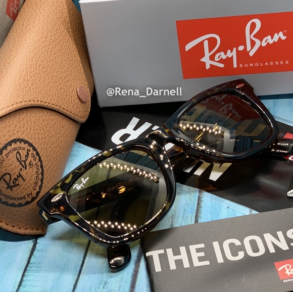 Ray-Ban Wayfarer Tortoise RB2140 Brown New - Picture 10 of 13